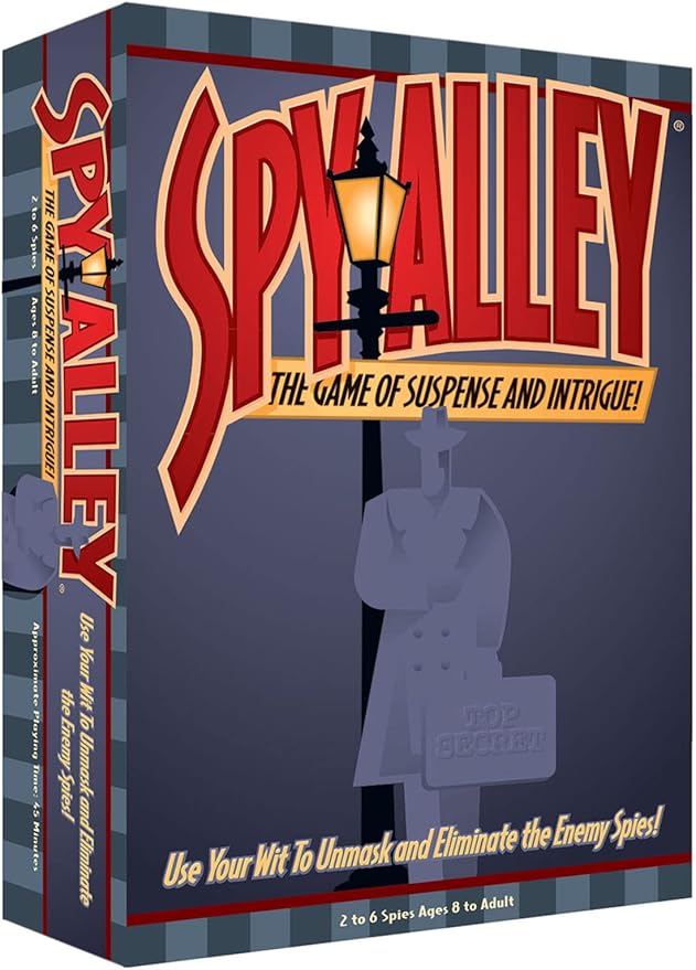 Spy Alley Board Game Bundled with Spy Trap Card Game - Family Friendly Strategy Games.