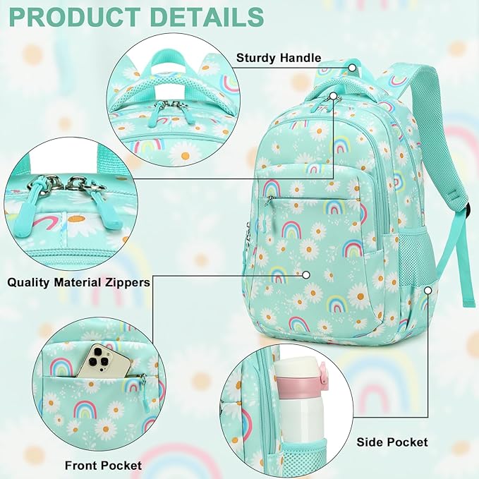 LEDAOU School Backpack Teen Boys Girls Kids Bookbag Daypack School Bag Travel Back Pack Casual