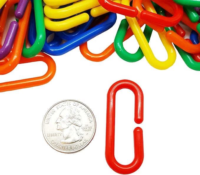 Skoolzy Math Links 120 pcs - 6 pk - Plastic Links for Kids Learning - Toy Chain Links - Plastic Links for Kids - Math Manipulative for 3, 4-8 Year