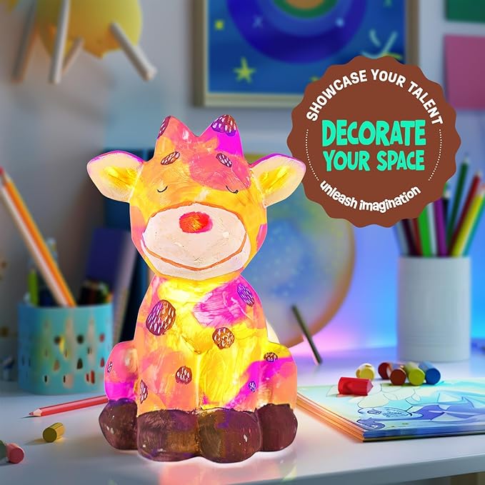 Paint Your Own Deer Lamp Kit, Art Supplies Arts & Crafts Kit, Painting kit for Kids 6-12, Arts and Crafts for Kids Ages 8-12, Toys Girls Boy Birthday Gift Ages 6 7 8 9 10 11 12+