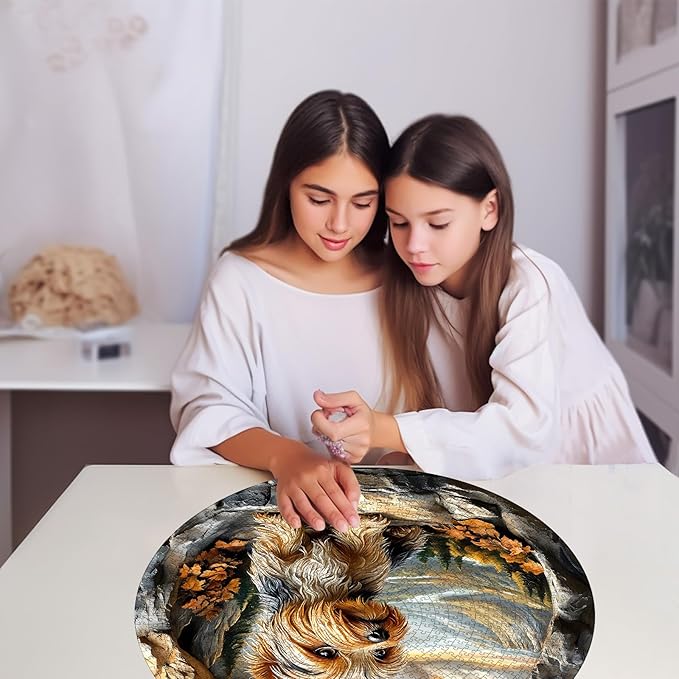 Masseruon 1000 Piece Puzzle for Adults, 26.6 * 26.6in Yorkshire Puzzle for Adults, 1000 Pieces Flat Puzzles with 3D Visual Effect When Completed, Adult Puzzles Games