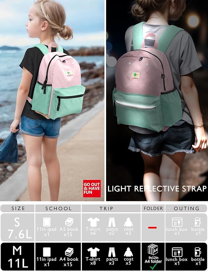 Kids Backpacks For Girls Boys, Backpack Kindergarten Elementary School, Bookbag Backpack For Kids, For School & Travel, Small Kids Child Toddler Backpack, 13" H, For Kids 3-5 Medium
