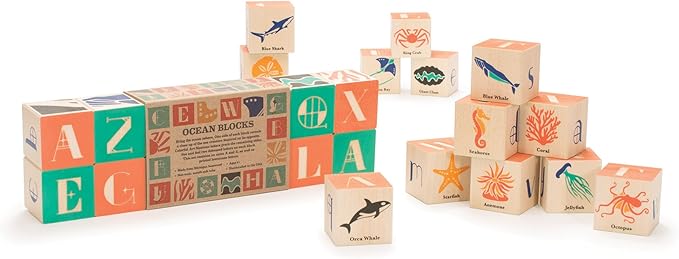 Uncle Goose Ocean Blocks - Made in The USA