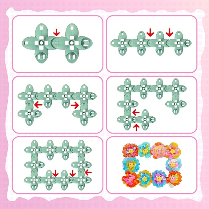 beefunni Flower Bouquet Craft Kits, DIY Arts and Crafts for Kids 4-6-8, Upgrade Wreaths & Colorful Flowers Toys for 4 5 6 7 8+Year Old Girl Birthday Gifts Ideas,Toddler Creative Educational Activities