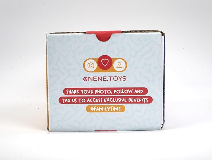 Nene Toys Wooden Block Stacking Game β 4-in-1 Tumble Tower Family Board Game with Building Blocks, Cards and Dice β African Safari Educational Wooden Toy for Kids 3-9 Years Old About Animals