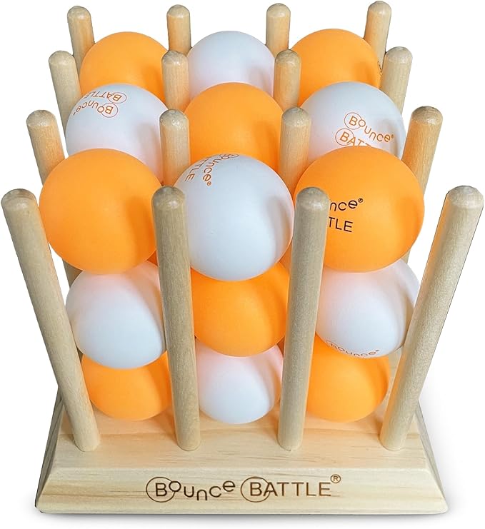 Wood Edition Game Set - Multiplayer Fun Games for Kids & Adults - Addictive Bounce Ball Games w/Multiple Battle Styles - Ultimate Family Games of Strategy & Chance