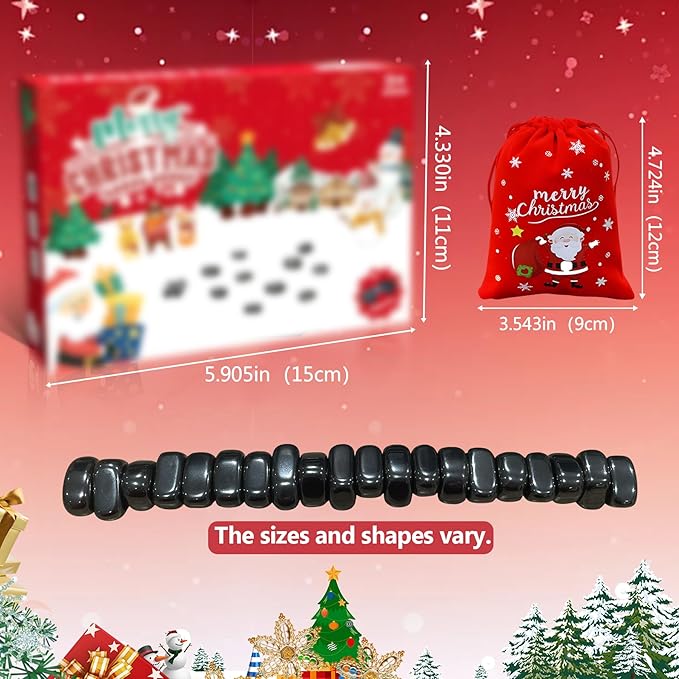 20 Pcs Christmas Magnetic Chess Game, Magnetic Chess Game with Stones Magnet with String Magnetic Board Games Puzzle Strategy Games Family Gatherings Board for Kids & Adults New Year's Gift