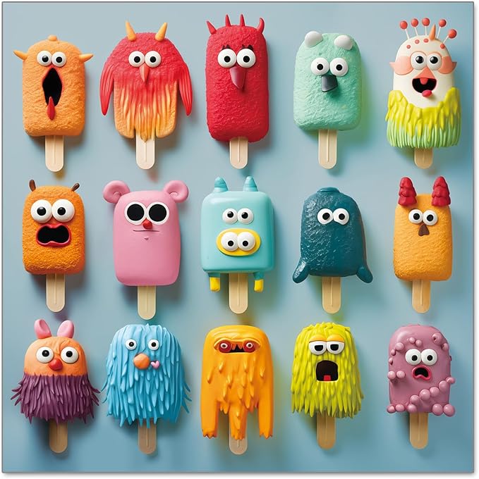 500 Pieces Jigsaw Puzzles for Adults and Teens and Kids Family Happy Gift Colorful Popsicles (Monster Popsicles)
