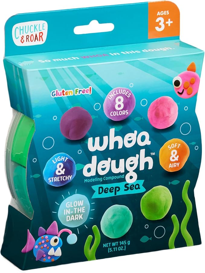 Whoa Dough Air Dry Clay Deep Sea 8 Pack by Chuckle and Roar