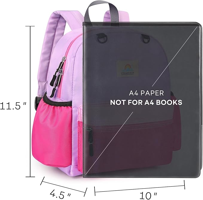 STEAMEDBUN Toddler Backpack for Girls 2-4: Preschool Kindergarten Backpacks - 12 inch Daycare Backpack