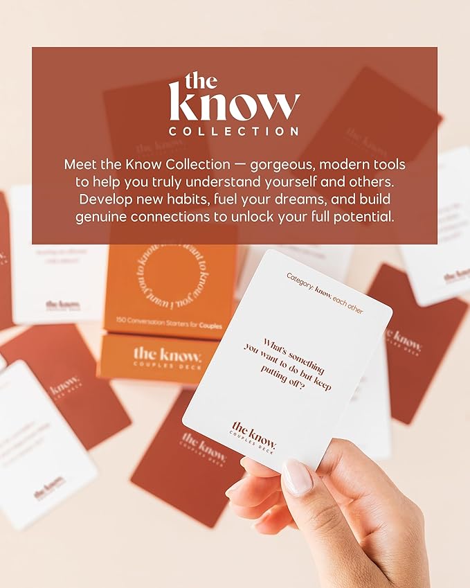 I Know Collection The Know Couples Deck - Date Night Get to Know You Games - 150 Thoughtful Couple Questions – Fun Date Night Cards for New Couples – Romantic Couples Gift