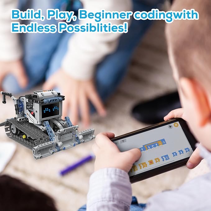 Robot Building Kit with APP/Remote Control STEM Gifts for Boys Age 8-16,Technic Coding Robotic Toys for Kids Birthday, Buildable 5in1 Models with 352+ Pieces