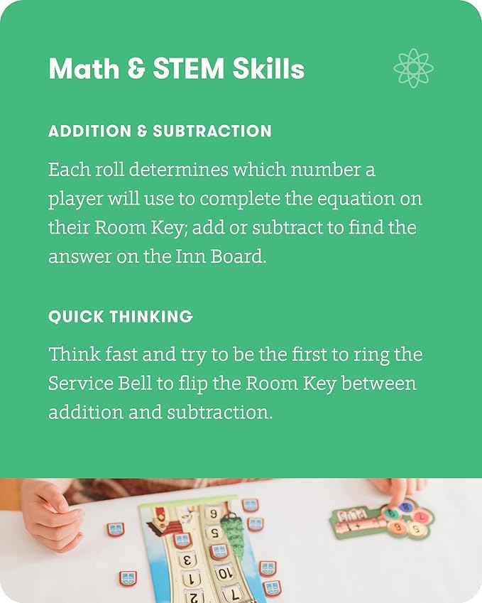 SimplyFun Math Room - Educational Game - Quick Thinking & Fun Games for Kids Ages 5 & Up - Fast Solving Addition & Subtraction Game - 2 to 4 Players