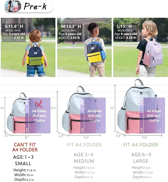 Preschool Toddler Backpack For Boys Girls, Toddler School Mini Backpack For School & Travel, Small Kids Child Backpacks, Preschool Kindergarten Elementary Toddler bag, 11" H, For Kids 1-3, Small