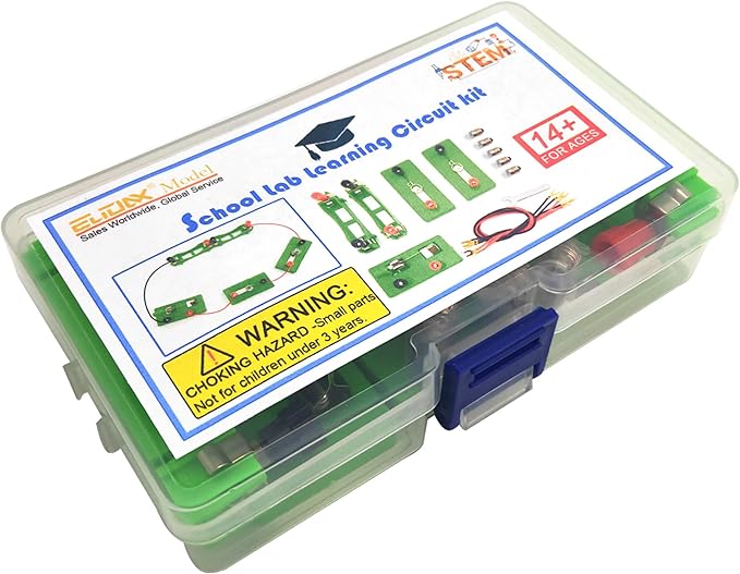 EUDAX Physics Science Lab Learning Circuit kit,Electricity Experiment Set,Building Circuits for Student Junior Senior High School Students (Basic kit)