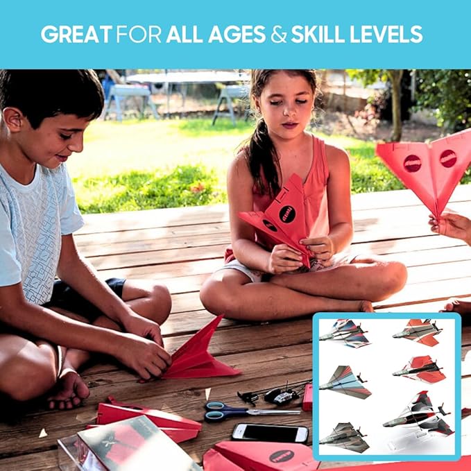 POWERUP 2.0 Paper Airplane Conversion Kit | Electric Motor for DIY Paper Planes | Fly Longer and Farther | Perfect for Kids & Adults | Ready to Use Aeroplane Engine Kits