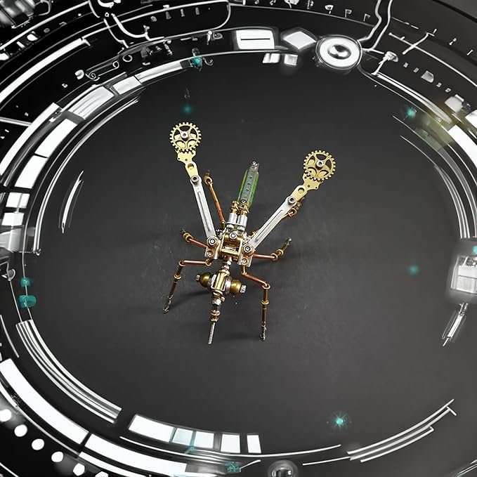 Steampunk Metal Insect Bug Mechanical Sculpture Clockwork 3D Steampunk Metal Puzzle Insects Mosquito Model Personalized Gifts Mind Relaxation Building Project (Mosquito)