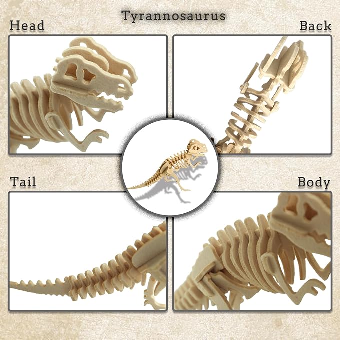 3D Puzzles for Kids, Different from Wooden Puzzles, Felt Tyrannosaurus Rex DIY Three-Dimensional Puzzle, Dinosaur Puzzle Toy Educational Game Set Gift