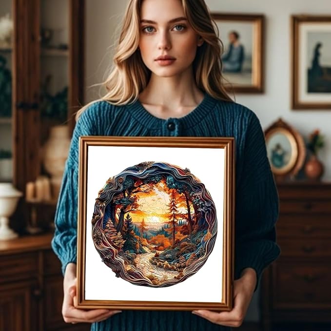 Wooden Puzzles for Adults, 3D Winding Road Wooden Puzzles, Unique Animal Shaped Wood Challenging Jigsaw Puzzles Gifts for Adults