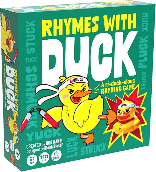 Gray Matters Games Rhymes with Duck Board Game – Fun Wordplay Game for Families and Parties