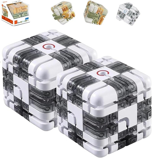 Large Puzzle Maze Cube - Engaging Brain Teaser Toy, 3D Maze Magic Cube & Ball, Mazes Ball Puzzles for Logical Thinking (Bstyle,2set)