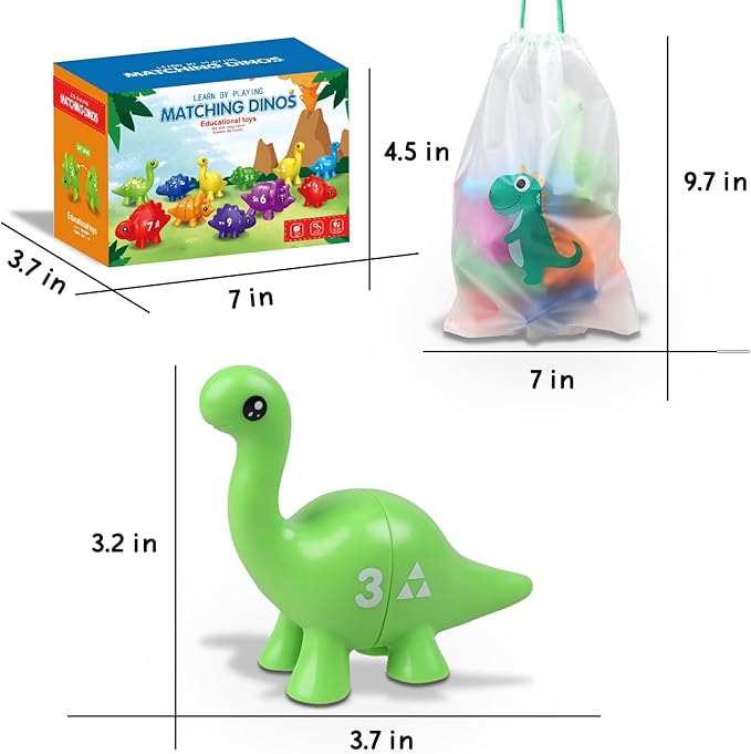 Toddler Dinosaur Montessori Toys for 1 2 3 4 Year Old Boy Girl Birthday Gift - Kids Preschool Learning Activities Educational Travel Outdoor Sensory Toys for Toddlers 1-3 - Baby Toys 12-18 Months