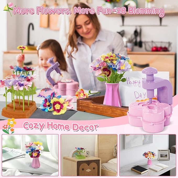 JUMP PASS BY DIY Fabric Flower Bouquets Toys Refill Kit - Arts & Crafts Toy Accessories-Flower Press Kit Accessories