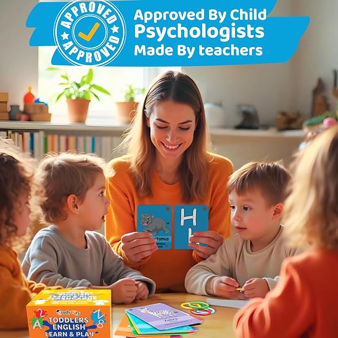 ABC Flash Cards for Toddlers 1-4 - Learning Phonics for Toddlers Alphabet Flashcards - Preschool Sight Words Numbers Colors Baby Flash Cards for Kindergarten