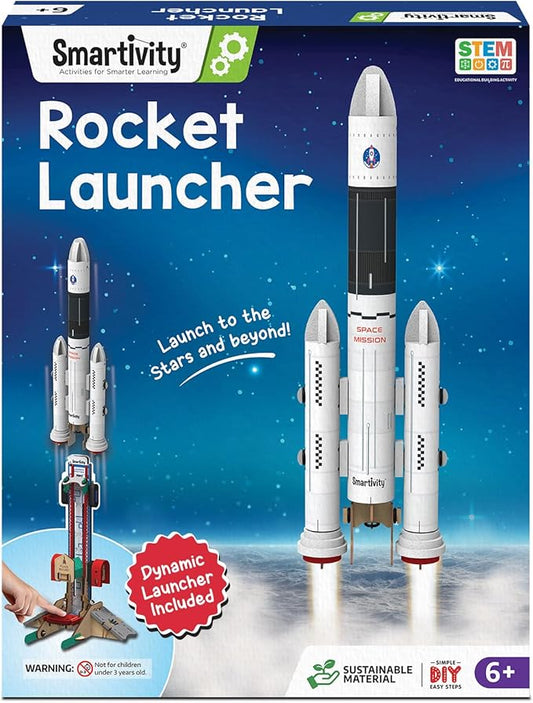 Smartivity Rocket Launcher Kit for Kids 6, 7, 8, 9, 10, 11, 12 Years Old | Build Your Own Rocket and Launcher | Birthday Gifts for Boys & Girls | DIY STEM Science Toy for Kids 6-12 Years