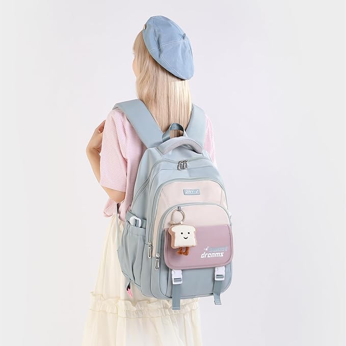 middle high school backpack for teen girls cute bookbag college student laptop backpack large capacity stylish travel daypack