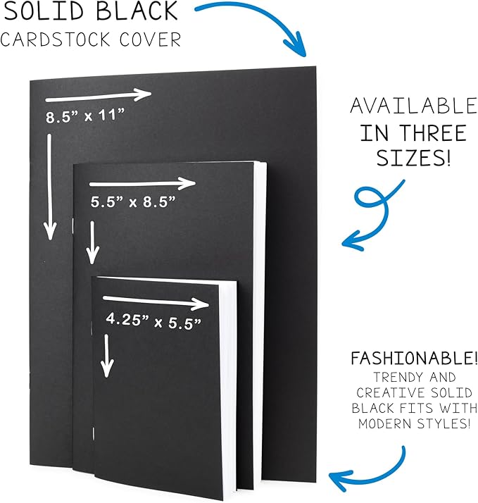 Hygloss Blank Books 8.5 x 11 Inches - 6 Pack – Kraft Color Paperback for Drawing & Writing – Empty Books for Journaling, Sketching or Arts & Craft