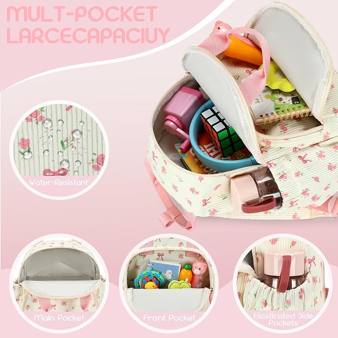 Bluboon Toddler Backpack for Girls Boys 2-4 Cute 12" Preschool Kindergarten Backpacks Kids Daycare Bags School Travel