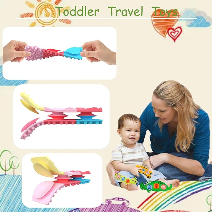 7Pc Fidget Popper Toys for Kids Sensory Strips Sensory Push and Popping Bubbles Montessori Busy Toy, Textured Suction Sensory Toys for with Autism, Pop for Classroom Gifts for Kids