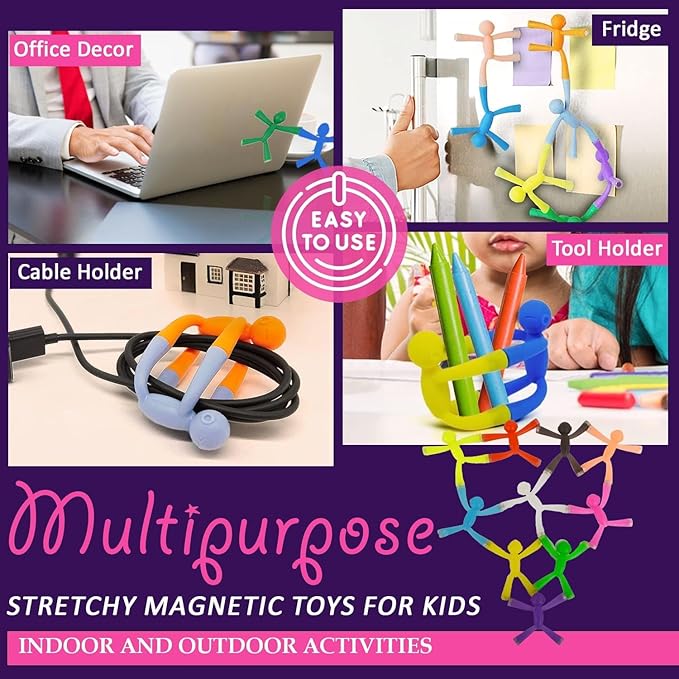 MAGMEN Magnetic Fidget Toys 5 Pack Travel Entertainment for Kids Ages 3 and Up STEM Sensory Toys for Airplane Car Trips & Quiet Play.