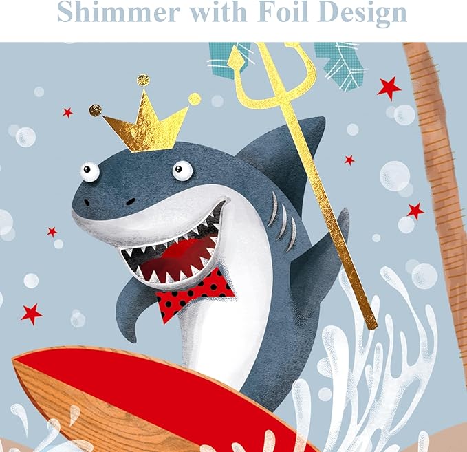 Shark Journal for Boys & Girls - Gift for Kids - Diary with Pen & Magnetic Closure, 192 Pages for Writing, 5.3"x7.5" Hardcover Lined Notebook
