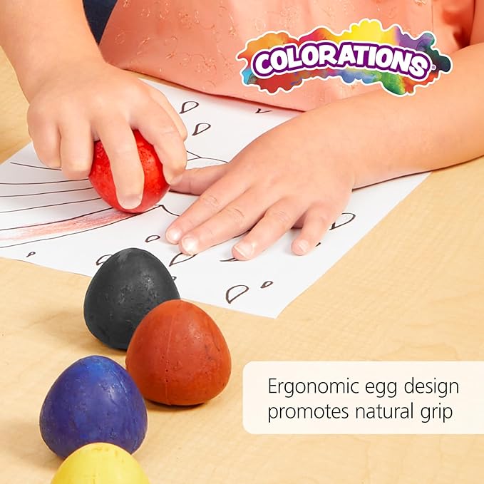 Colorations Chubby Crayon Eggs – Set of 8 (Item # CHUBEGG)