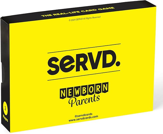 SERVD - Newborn Parents - The Hilarious Real-Life Couples Card Game for Infant Parents | Ultimate Gift for Baby Showers, New Moms & Dads, and 1st Birthdays