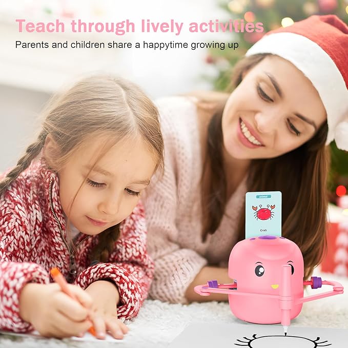 Smart Drawing Robot for Kids,Montessori Educational Painting Toy for 5+ with Voice Interaction&16 Color Pens,Magic Drawing Robot with 150 Learning Word Cards,Ideal Gift for 5+ Year Old Boys Girls