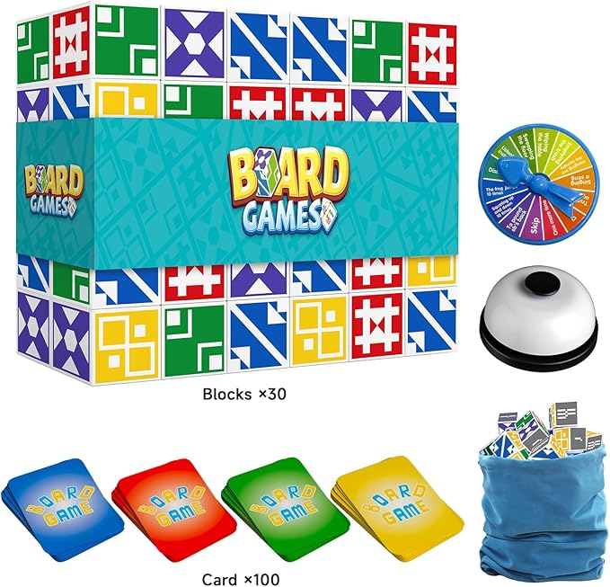 Family Matching Game for Kids & Adults, Block Puzzle Board Games for Boys & Girls Ages 6-8 8-12, 2+ Player Card Puzzles for Children 6+ Year Olds