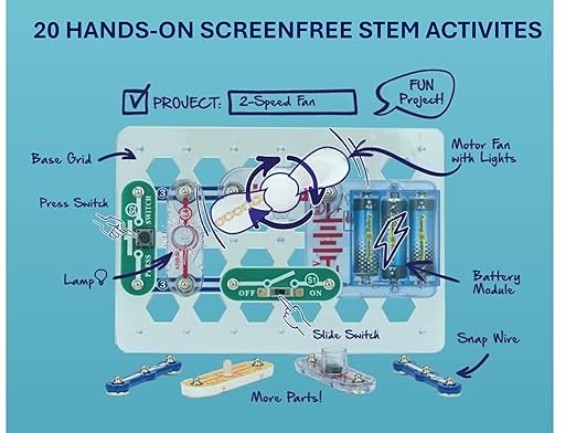Snap Circuits Beginner, Electronics Exploration Kit, Stem Kit for Ages 5-9 (SCB-20)
