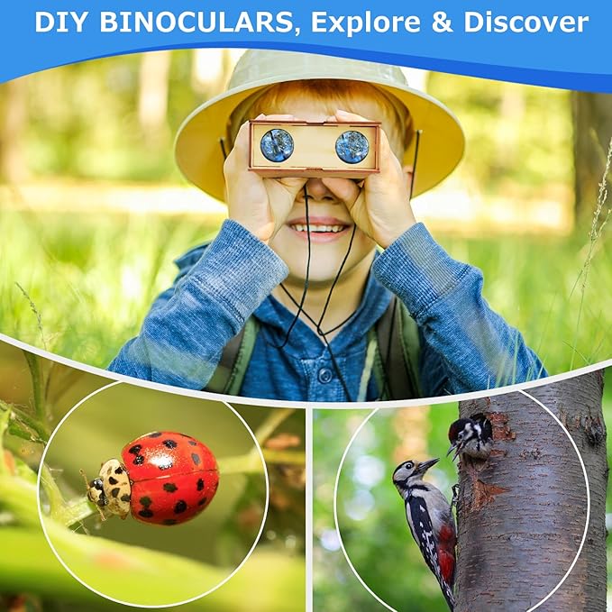 Poraxy 6 in 1 STEM Kits for Kids Age 8-10, Science Building Educational Experiment Projects 8-12, 3D Wooden Puzzles Crafts, Toys for Age 8-13, Gifts for Boys and Girls 6 7 8 9 10 11 12 13 Years Old