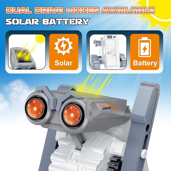 14-in-1 Solar Robot Building Kit STEM Gift for Kids Ages 8-13, 191 Pcs DIY Engineering Science Educational Robotic Toys, Solar Powered Educational Robotics for Boys & Girls