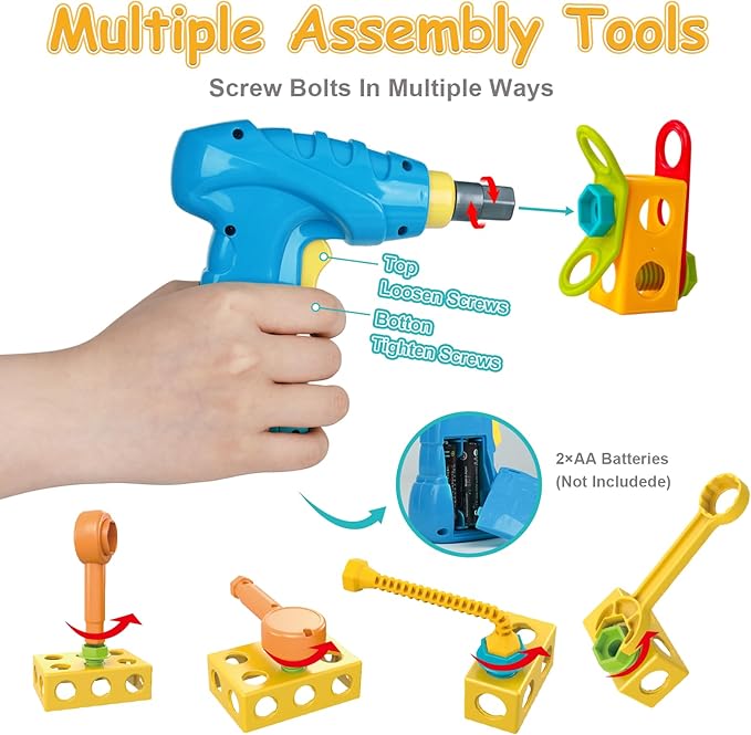 199PCS Building Blocks STEM Toys for 3 4 5 6 7 8+ Year Old Boy Girl Birthday Gifts Preschool Educational Building Toys for Kids Ages 3-5 4-8 5-7 6-8 Erector Sets Stem Kits Activities Creative Games