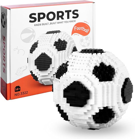 Soccer Building Blocks Set, STEM Educational Toy, Soccer 3D Puzzle Block Decorations, Soccer Gifts for Boys Office Home Decor (800Pcs)