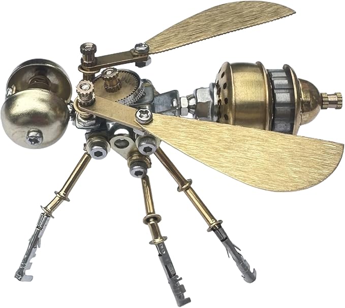 Insect Steampunk Bug Mechanical Sculpture Clockwork 3D Steampunk Metal Puzzle Insects Model (Little Bee -B)
