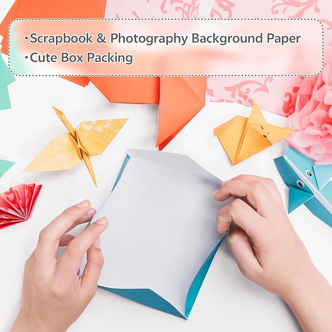 12x12 Scrapbook Paper 48 Sheets 120 gsm 32 lb Brights Pastels & Brights 24 Color Cardstock Paper for Cricut Maker, Scrapbooking, Paper Crafting