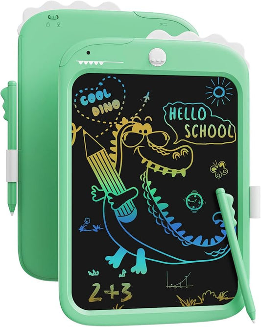 LCD Writing Tablet Dinosaur Toy for Kids,10 inch Doodle Board Drawing Pad Tablet with Lock Function, Erasable, Portable, Educational Learning Toy Gifts for 3 4 5 6 Years Old Boys Girls (Green)