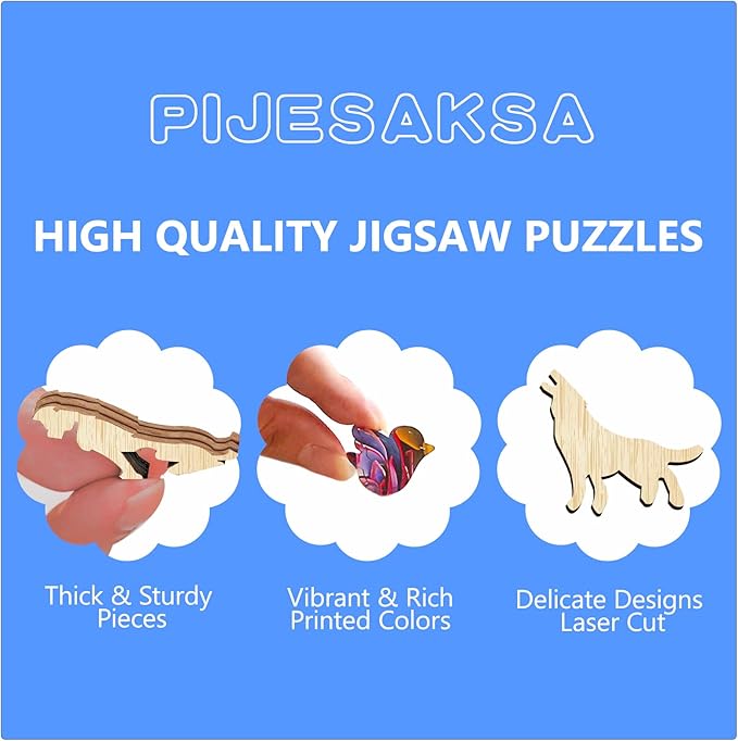 Wooden Puzzles for Adults, Forest Elephant Wooden Jigsaw Puzzle for Adults, Wood Puzzles Adult, Unique Animal Shape, Gifts for Friends and Family, Wall Art Canvas Puzzle (S -8.5 * 8.4in -90 pcs)