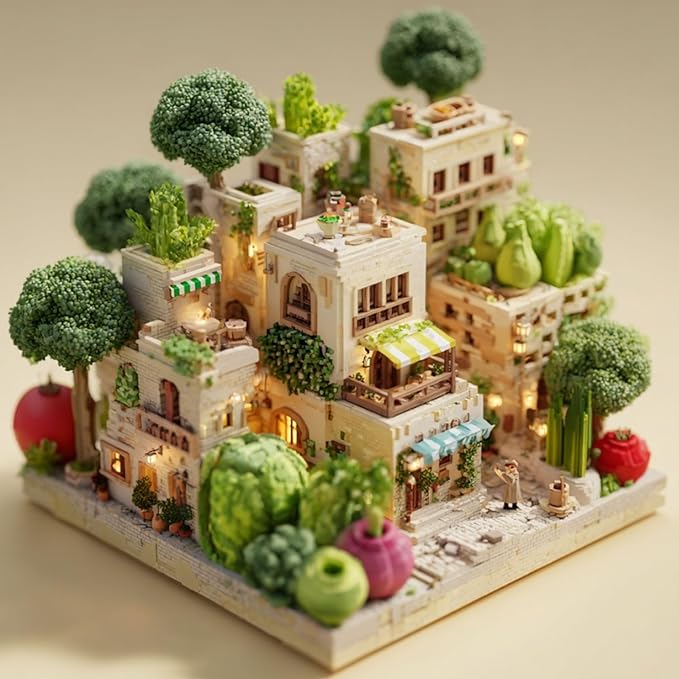 Wooden Puzzles for Adults, Micro Garden Puzzles 203 Pieces, Unique Shaped Jigsaw Puzzles for Adults and Kids, Birthday Gifts Fun Family Game 11.2'' x 11.2''