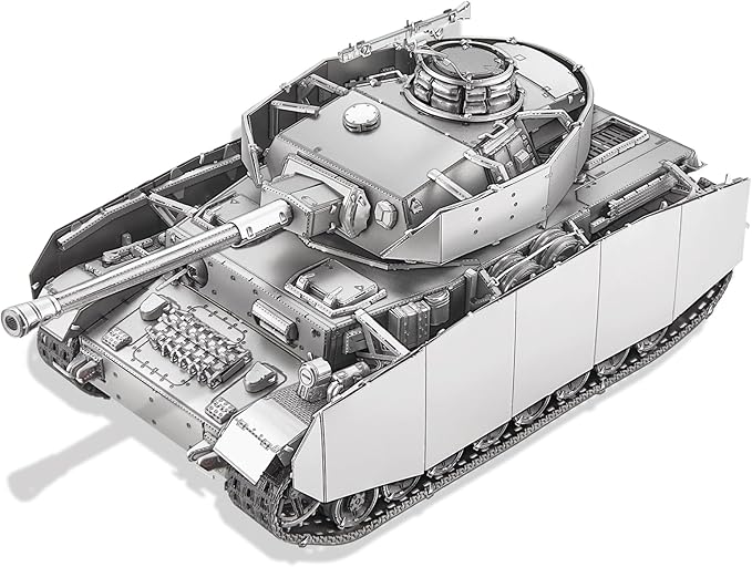 Piececool Metal 3D Puzzles for Adults, Germany Panzer IV Tanks Model Building Kits (1:48 Scale), DIY Assembling Arts and Crafts, Best Christmas Birthday Gifts